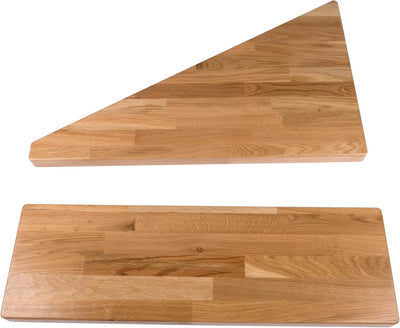 DOLLE Mittelholmtreppe - 11 Stufen - Geschosshöhe 228 – 300 cm - ¼-gewendelt - Stufen Eiche, lackier