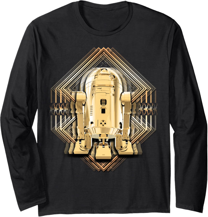 Star Wars The Last Jedi Shaky Gold R2-D2 Portrait Langarmshirt