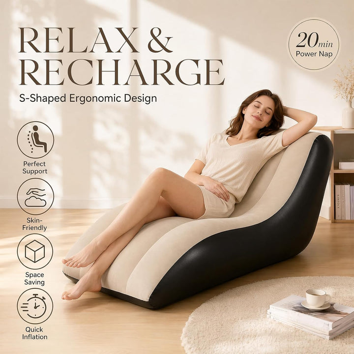 Generisch Aufblasbares Sofa, Luftsofa, Aufblasbarer Sessel, Campingsofa, Tragbare Flocking Aufblasba