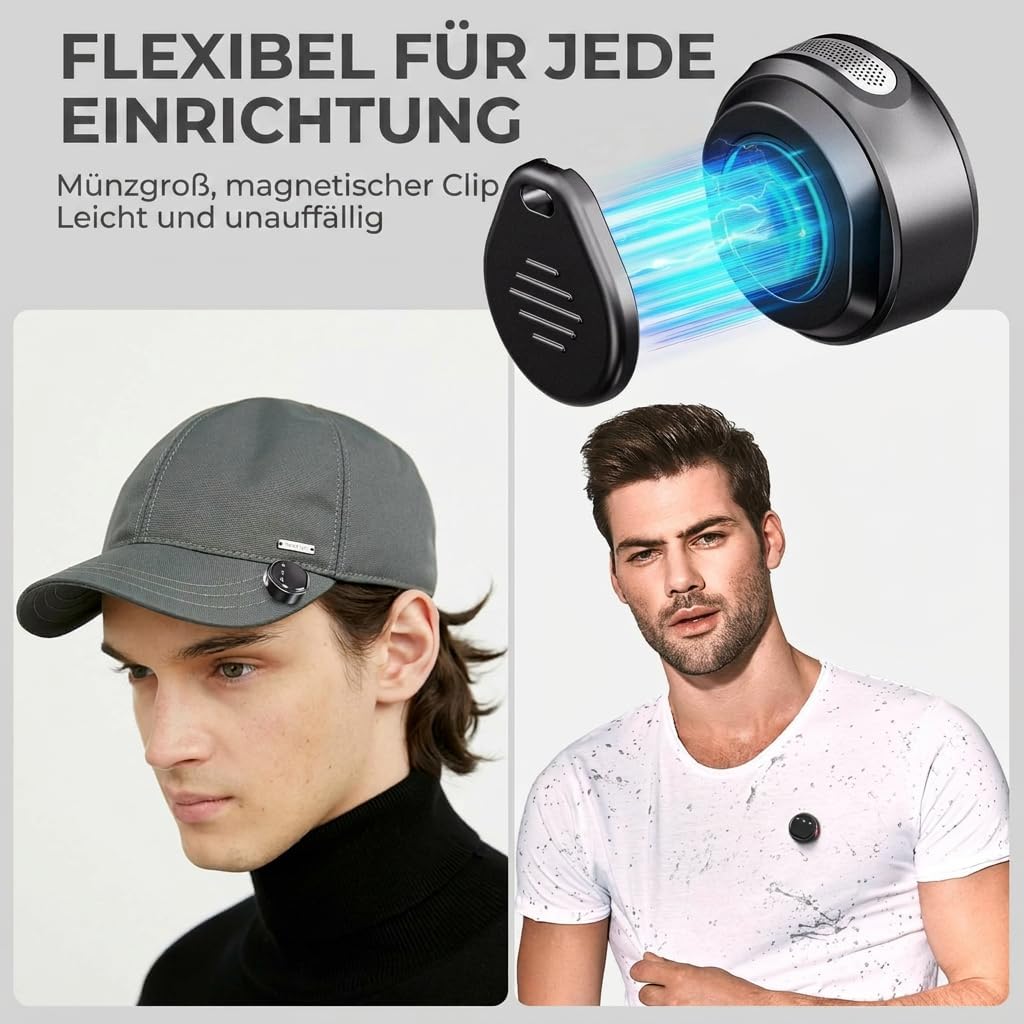 Moman Coin Wireless Lavalier Mikrofon für iPhone/Android, das kleinste 48H 50.0 m Reichweite Noise C