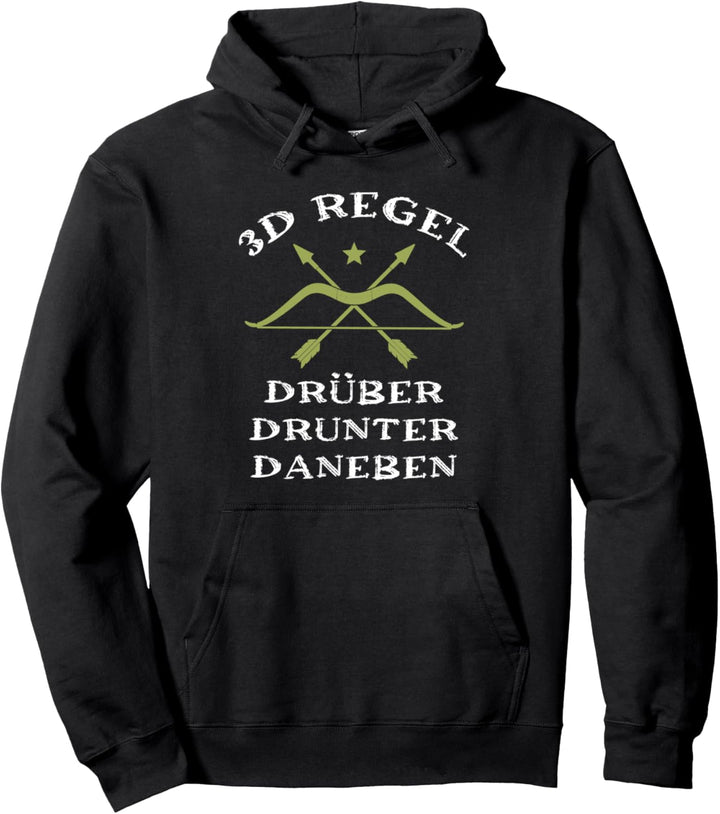 3D Regel Bogenschiessen Parcour Archery Bogenschützen Pullover Hoodie