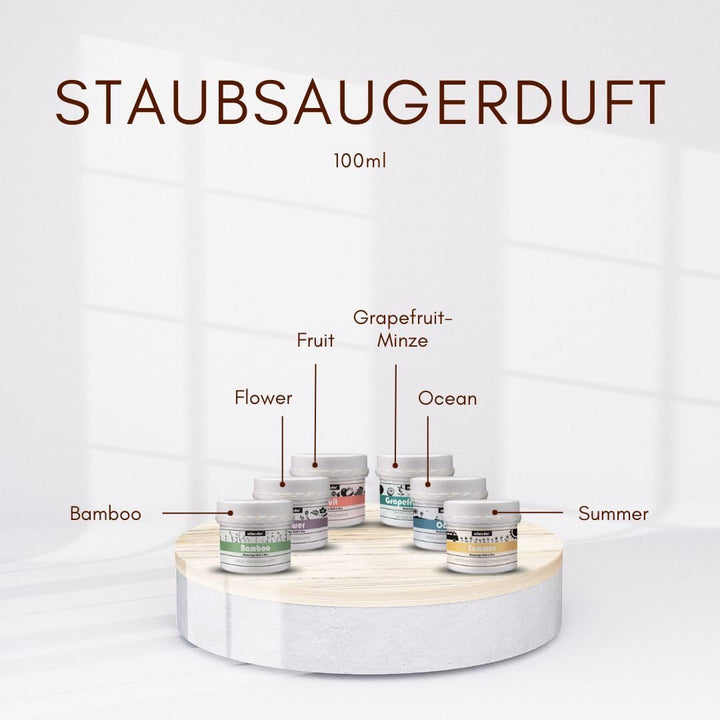 5er Set Staubsaugerduft "Grapefruit-Minze" | 100 ml | Lufterfrischer und Geruchskiller, Grapefruit-M