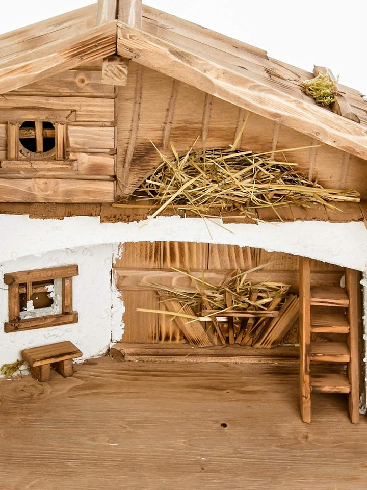 Holz und Gartentrends Weihnachtskrippe Krippe Krippenstall Weihnachten Weihnachtskrippen Tischkrippe