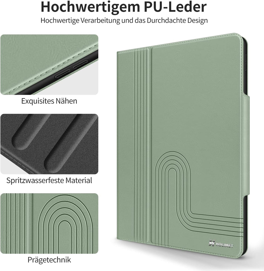 HOLIMET Hülle für iPad 9. Generation (2021) mit Stifthalter, iPad 8/7. Generation (2020/2019) PU-Led