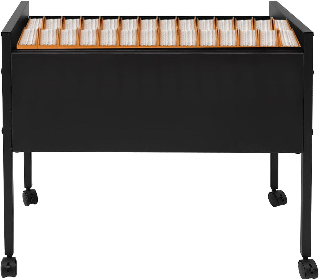 Hängemappenwagen, Rollbarer Aktenschrank mit Universalrollen Aktenordner Büroschrank für Büros Konfe