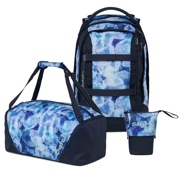 Satch Pack Pencil Slider Edition Schulrucksack Set 3tlg. inkl. Sporttasche (Blurry Sky), Blurry Sky