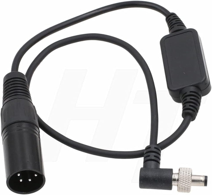 XLR 4-Pin 12V Locking DC Barrel Power Cable for Blackmagic Video Assist 12G HDR, Atomos Ninja V Moni