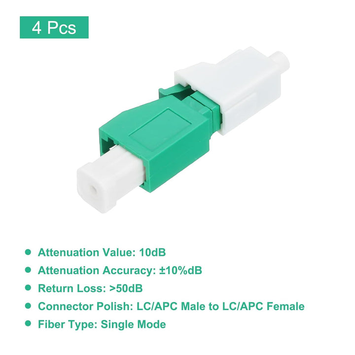 QUARKZMAN 10db LC Faser Dämpfungsglied, LC/APC Singlemode Glasfaser Verbinder Stecker zu Buchse für