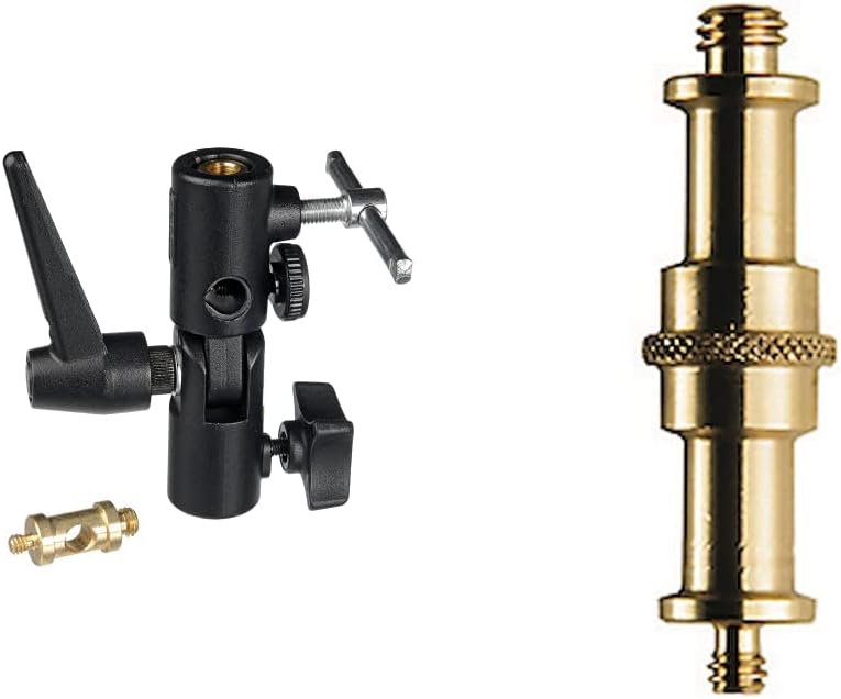 Manfrotto MA 026 Lite-Tite Schirmhalter schwarz & Manfrotto Adapter-Zapfen (16 mm)