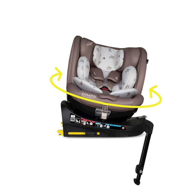 COSATTO Come &amp; Go 2-360° drehbarer Autositz, Geburt bis 4 Jahre (0-105 cm), Gruppe 0/0+/1 ISOFIX int