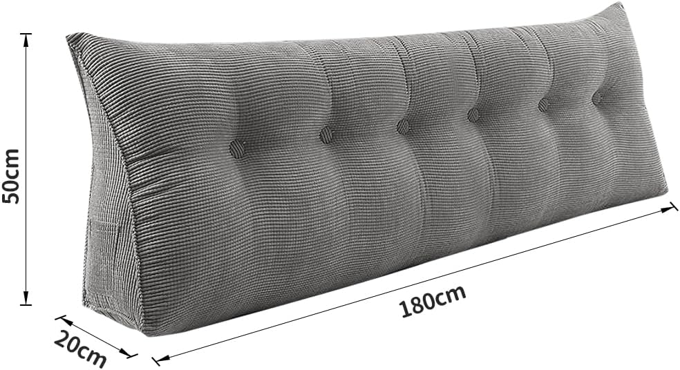 Lesekissen für Bett oder Sofa, dreieckig, Rückenlehne, Sofakissen, Kopfteil Baby, abnehmbare Hülle,