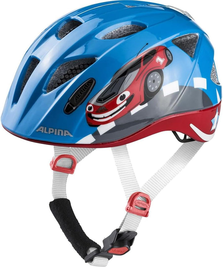 ALPINA XIMO FLASH - Beleuchteter, Reflektierender, Leichter & Anpassbarer LED Fahrradhelm Für Kinder