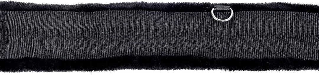 HKM Sattelgurt -Teddy- 9116 - schwarz/cream 145 cm, 9116 - schwarz/cream 145 cm