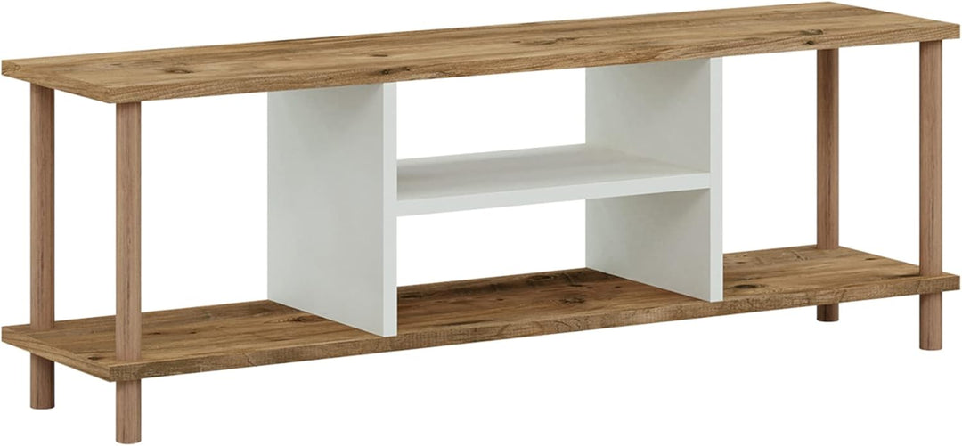 [en.casa] TV Schrank Ærøskøbing mit 2 Ablagefächern TV Bank 43 x 120 x 29 cm Fernsehtisch mit 2 Stau