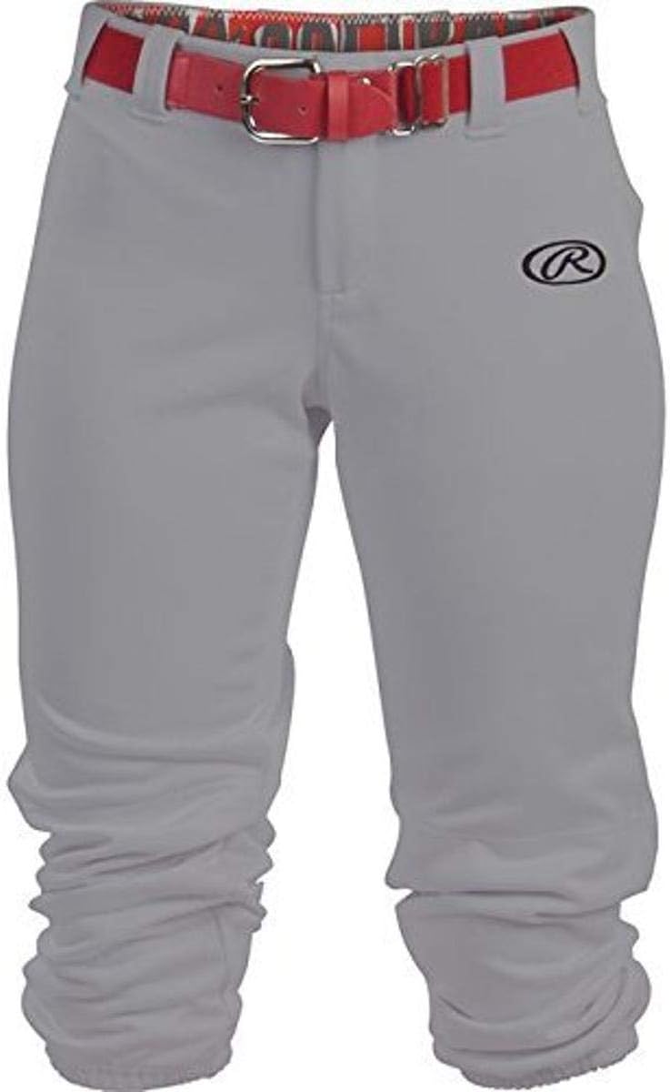 Rawlings Launch Series Schnellpitch-Softball-Hose, Jugend, einfarbig Grau M, Grau M