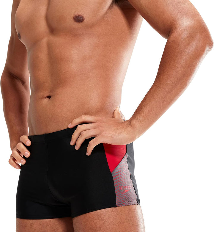 Speedo Herren Dive I Aquashort 26 Schwarz/Fed Rot/Dove Grau, 26 Schwarz/Fed Rot/Dove Grau
