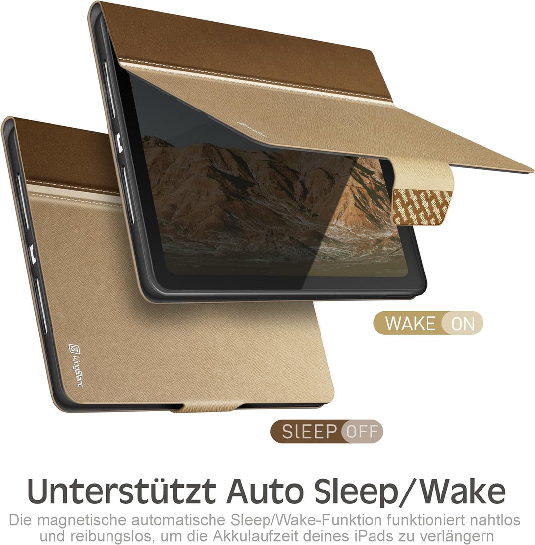 KingBlanc für iPad A16 Hülle 11. Generation 11 Zoll 2025, iPad 10. Generation 10,9 Zoll 2022 mit Pen
