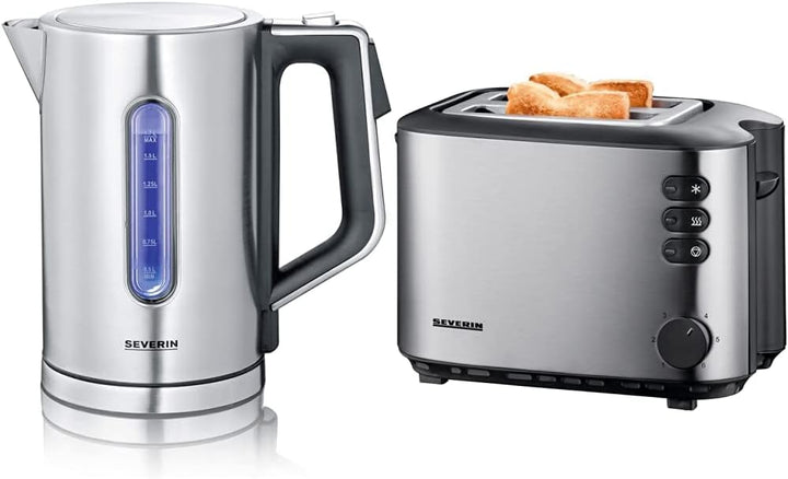 SEVERIN WK 3418 Digitaler Wasserkocher mit Fast-Boil-Power und individueller Temperaturauswahl, 1,7