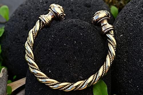 Windalf Keltischer Männer Armreif RABAN Ø 6.5 cm Massiver Armschmuck Irischer Freundschaftsschmuck H