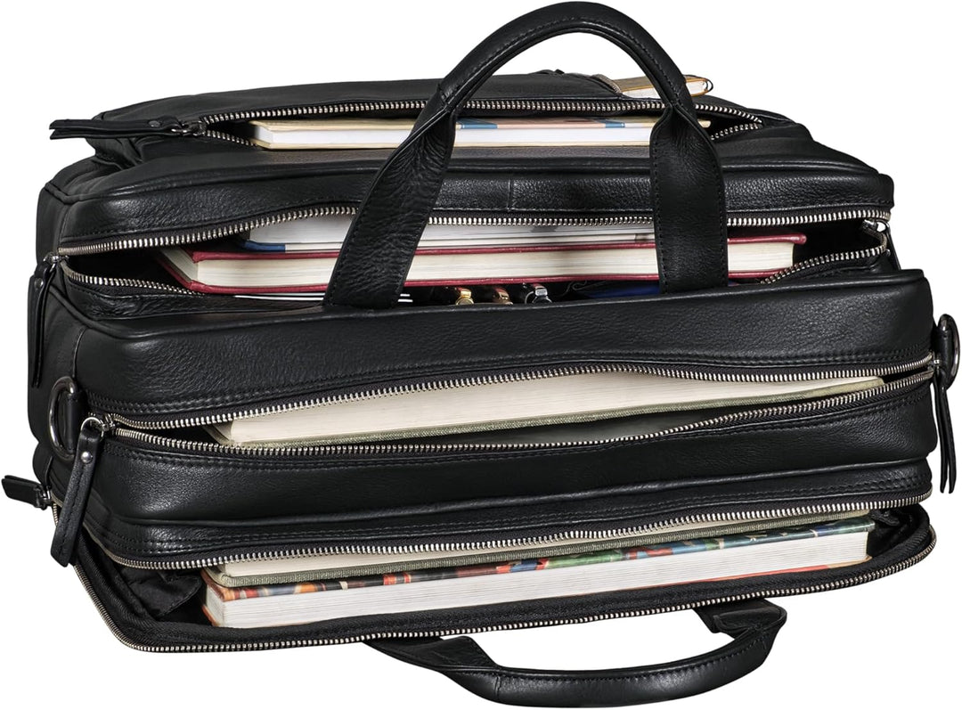 STILORD "Ace Aktentasche Leder Herren Damen Gross Business Tasche Echtleder Vintage für Laptop 15,6