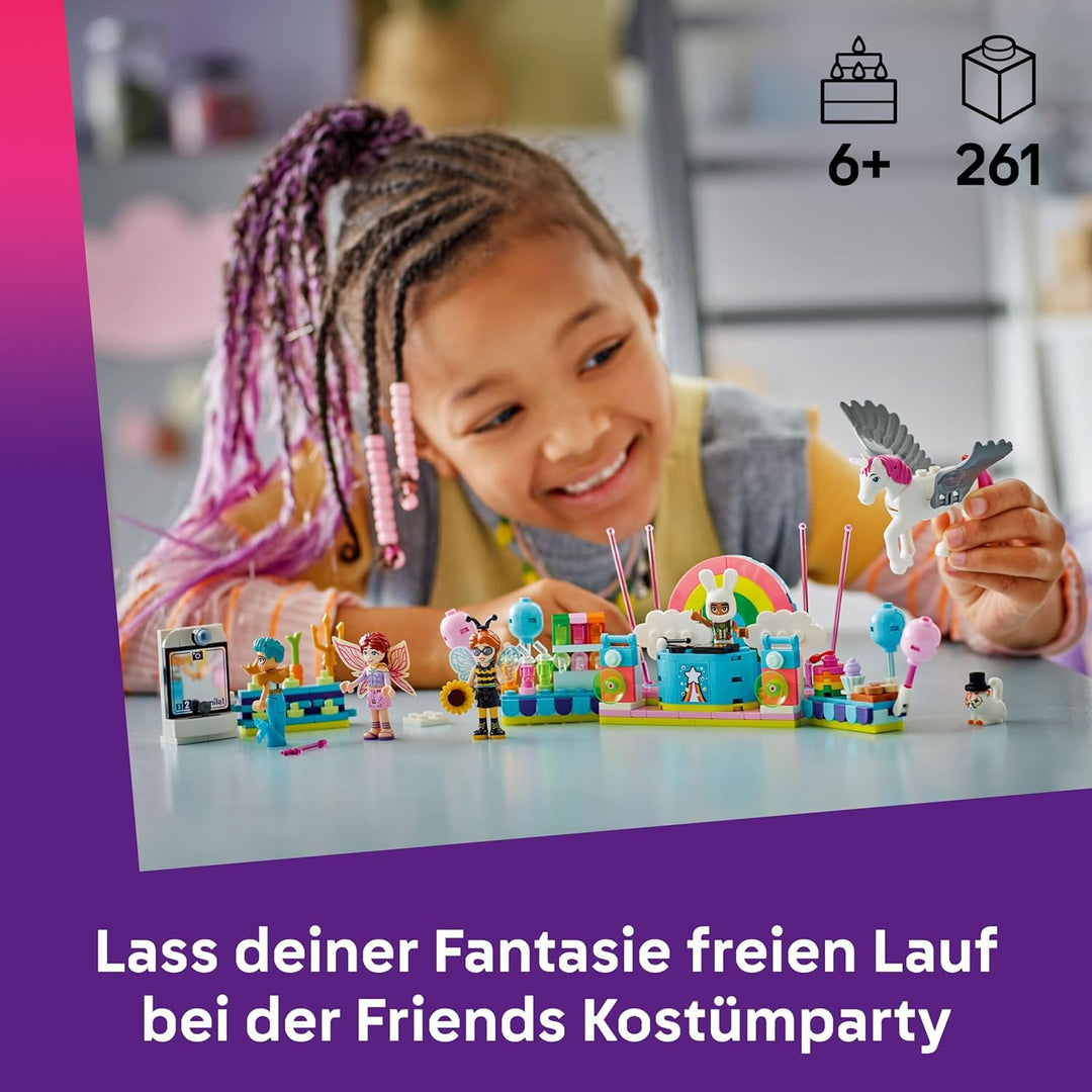 LEGO Friends Kostümparty mit Einhorn und Fee - Spielzeug für Mädchen ab 6 Jahren, inkl. Bühne, DJ-Pu