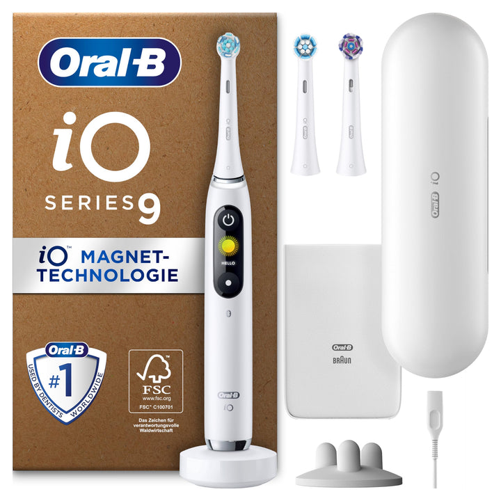 Oral-B iO Series 9 Plus Edition Elektrische Zahnbürste/Electric Toothbrush, PLUS 3 Aufsteckbürsten,