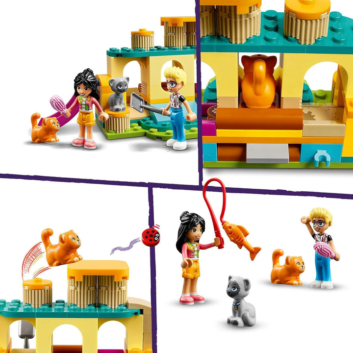LEGO Friends Abenteuer auf dem Katzenspielplatz, Set mit Spielzeug-Tieren und Figuren, darunter Olly