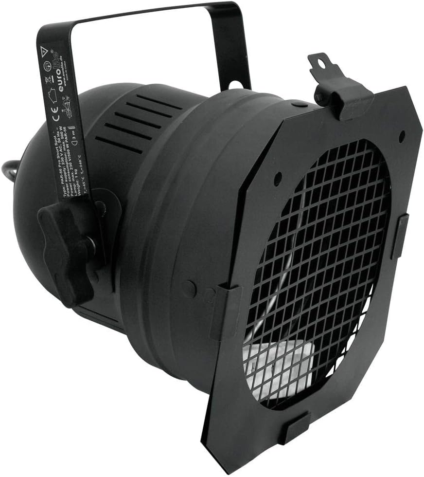 EUROLITE PAR-56 Spot Short mit Stecker sw | PAR-56-Gehäuse, Lieferung mit Kabel + Stecker