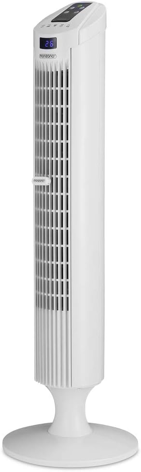 Monzana Turmventilator 70° Oszillationswinkel Fernbedienung 3 Geschwindigkeitsstufen 84cm Timer 1-12