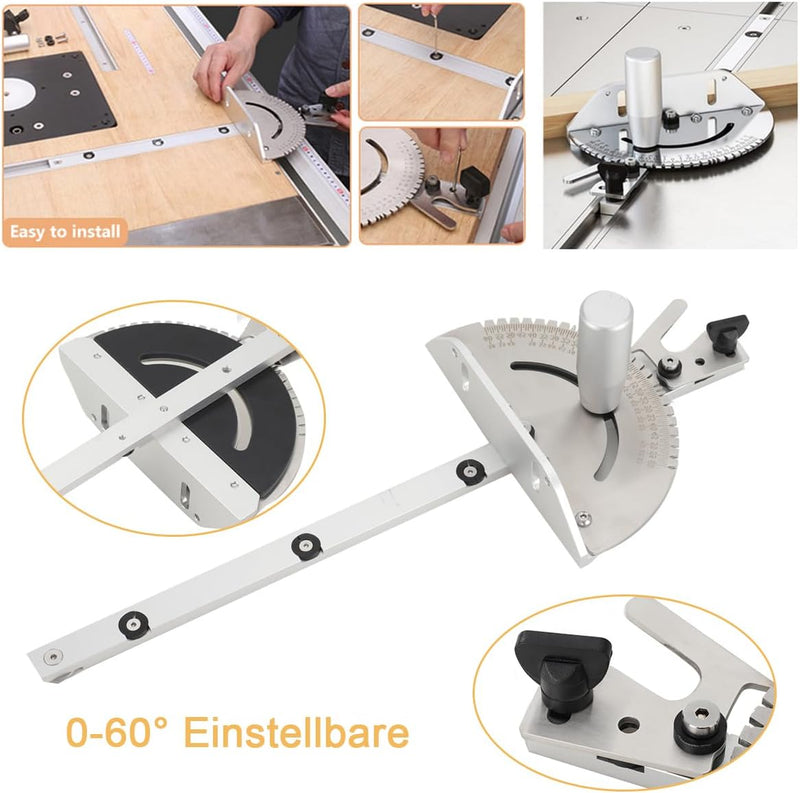Lfhelper Präzisions-Holzbearbeitungswerkzeug Gehrungslehre 0-60 Grad Abgewinkelten Gehrungslehre mit