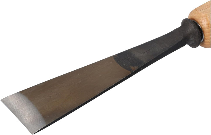 STUBAI Stemmeisen Stechbeitel Serie 52 - Form 1 | Gerades Balleisen 35 mm, mit Holzgriff, für glatte