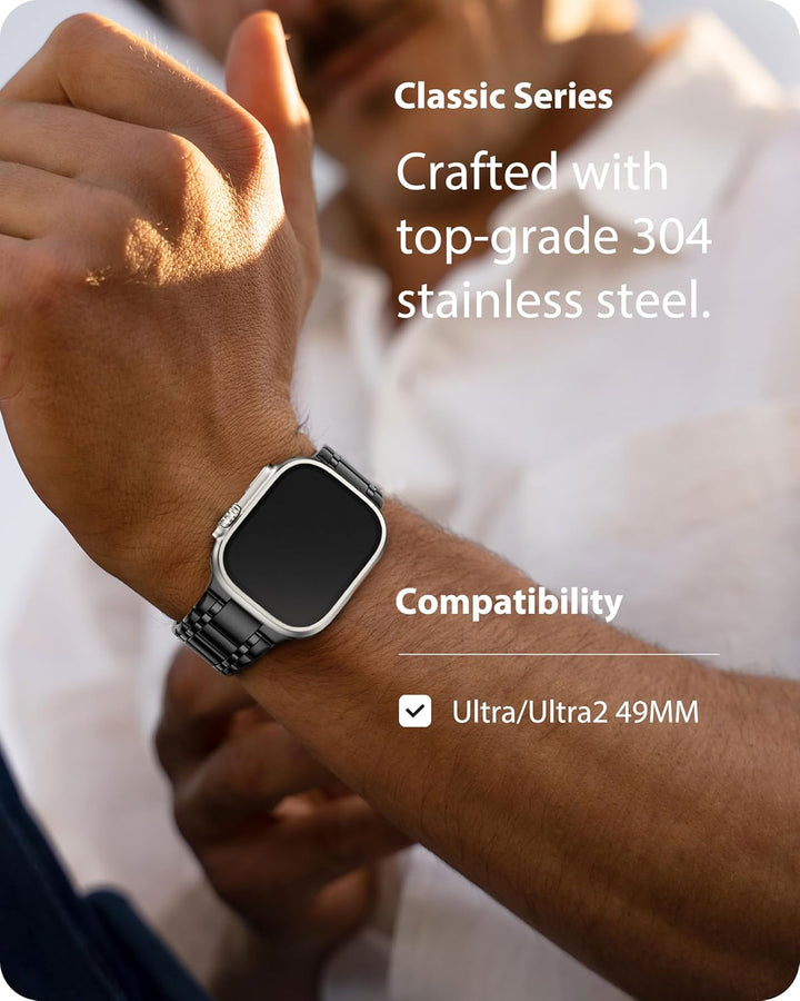 Fullmosa Kompatibel mit Apple Watch Armband 49mm Series Ultra2/Ultra, Edelstahl Apple Watch Ersatzar