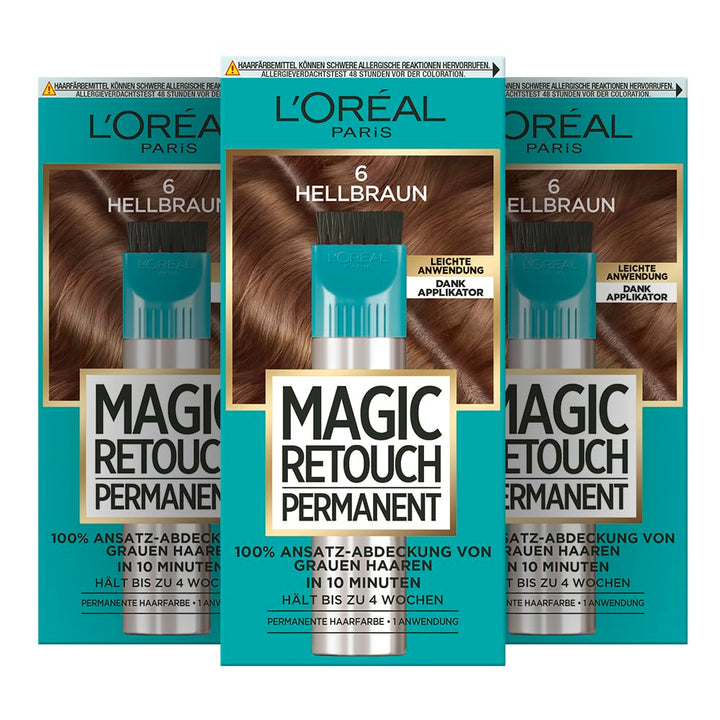 L'Oréal Paris Ansatz-Abdeckung zum Kaschieren grauer Haare, Langanhaltender Haar Concealer, Magic Re