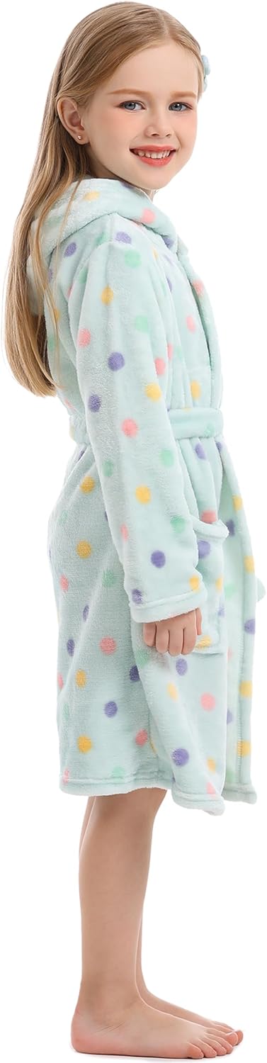Unisex Baby Korallen Fleece mit Kapuze Morgenmantel Bademantel Jungen Mädchen Kleinkinder Pyjamas Na