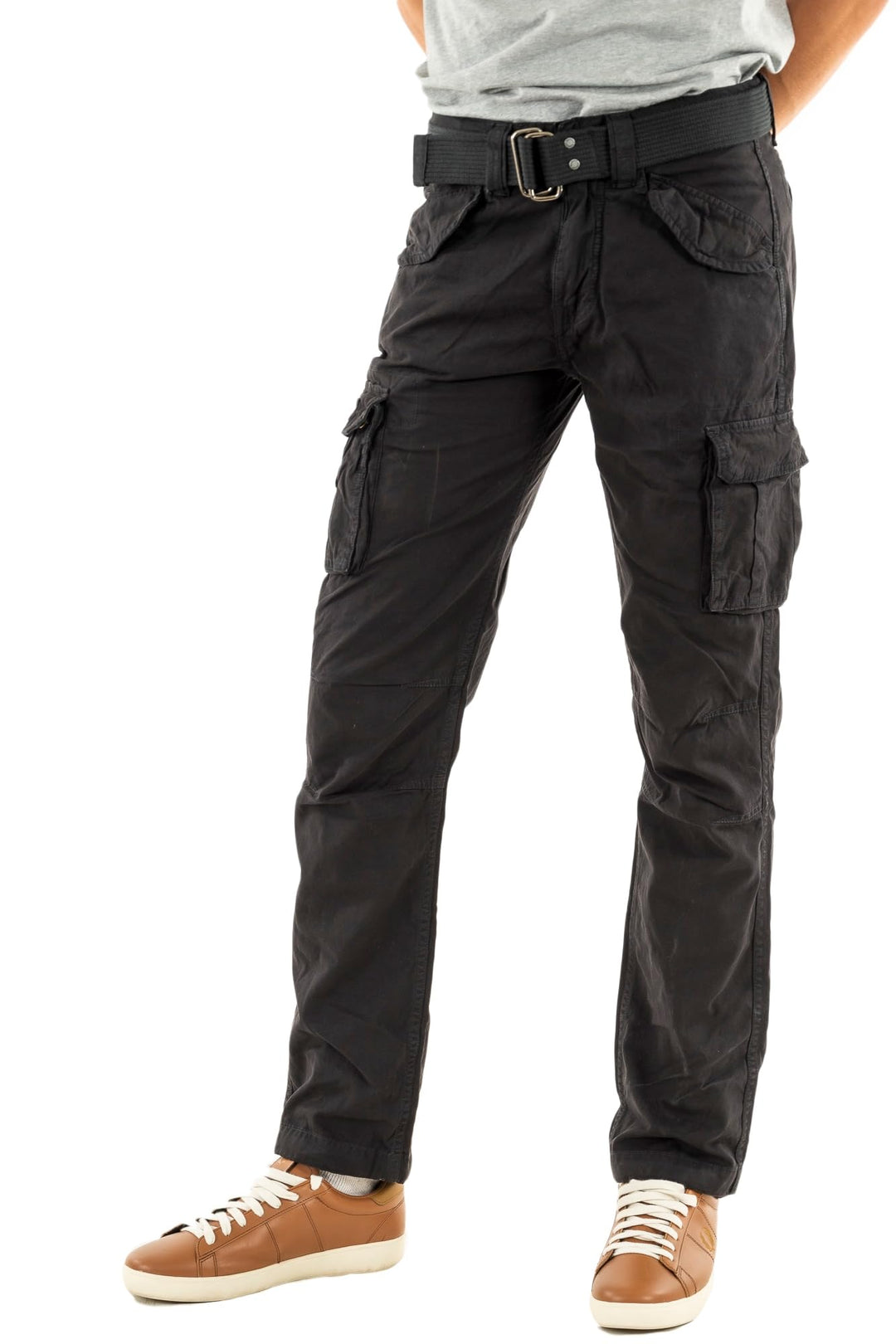 Schott NYC Herren Klassische Hose 28W Schwarz, 28W Schwarz