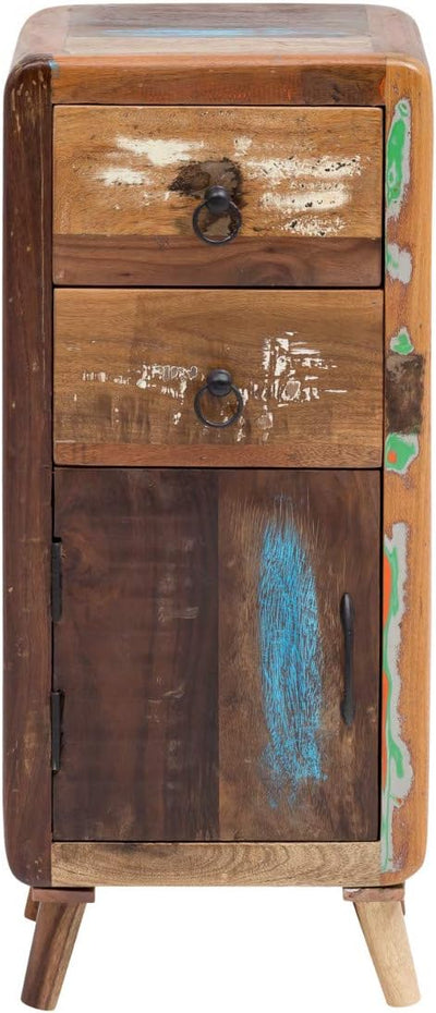 Woodkings® Bad Unterschrank Kalkutta recyceltes Holz bunt rustikal Echtholz massiv Badmöbel Badezimm