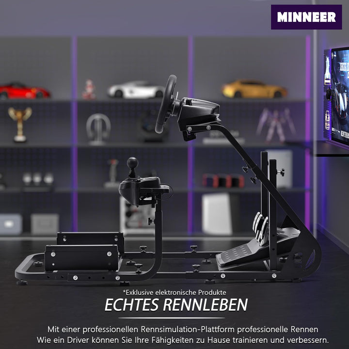 Minneer Racing Simulator Cockpit Applicable to Logitech G923/G29/G920/T248PS/ T248XBox /T300RS GT St