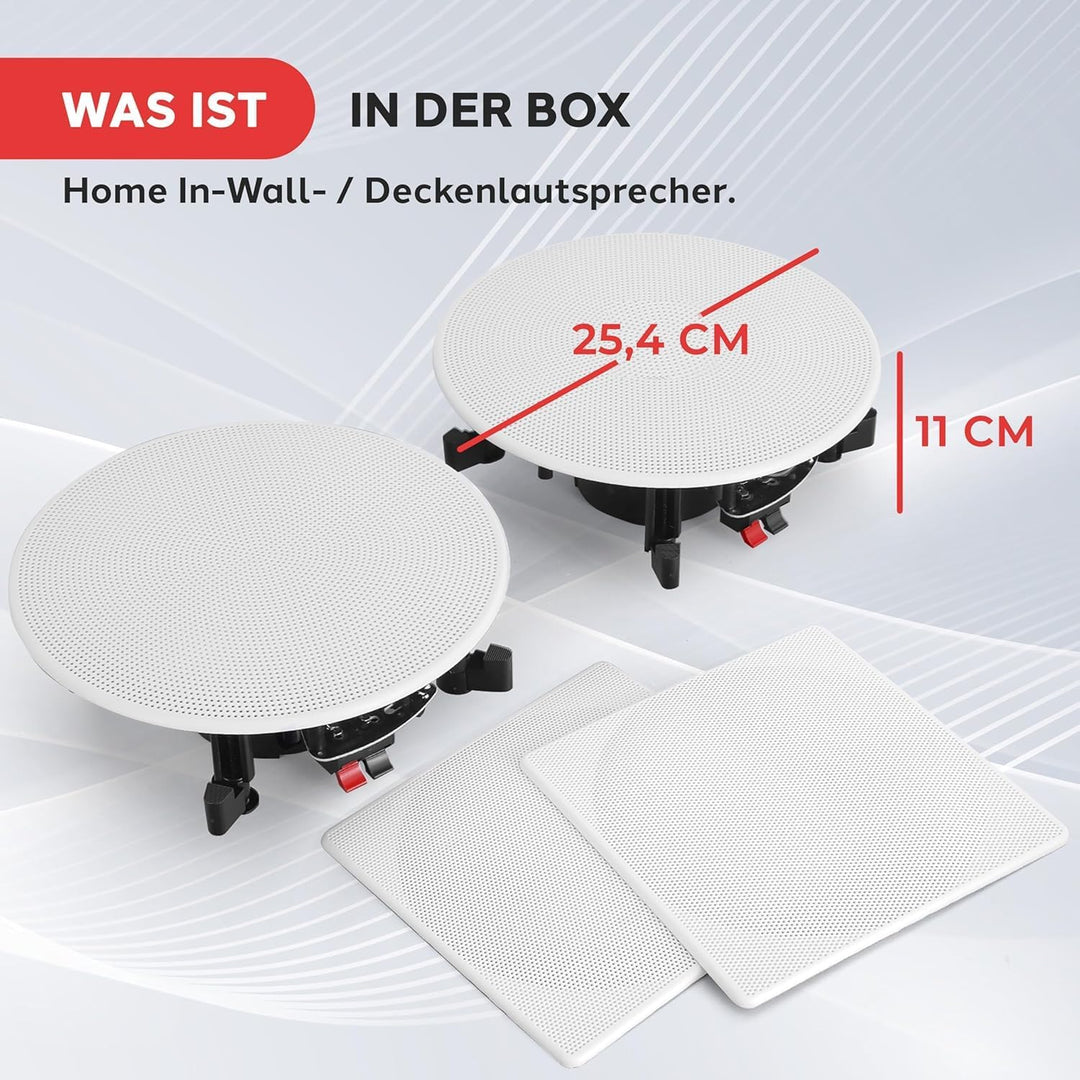Pyle Home pdic106 25,4 cm Decken-Lautsprecher, Schwarz