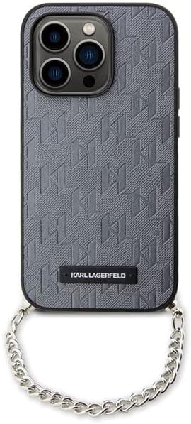 Karl Lagerfeld KLHCP14XSACKLHPG Hülle für iPhone 14 Pro Max 6.7" Silber hardcase Saffiano Monogram C