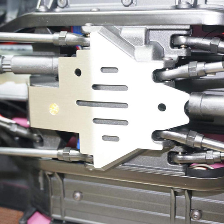 5 Stück Edelstahl-Chassis-Rüstungsschutz Unterfahrschutz für Traxxas TRX-4 RC Car 82056-4