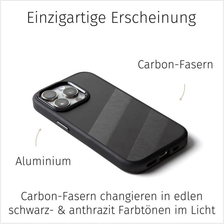 FILONO iPhone 15 Pro Max Carbon Hülle, sicherer Schutz, kompatibel mit MagSafe iPhone 15 Pro Max HYB