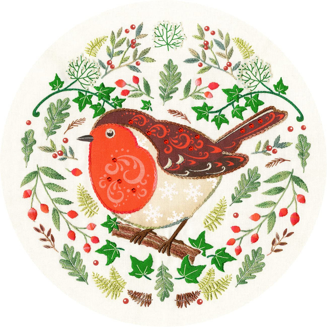 Bothy Threads Stickset – Folk Robin (Folk Art Range)