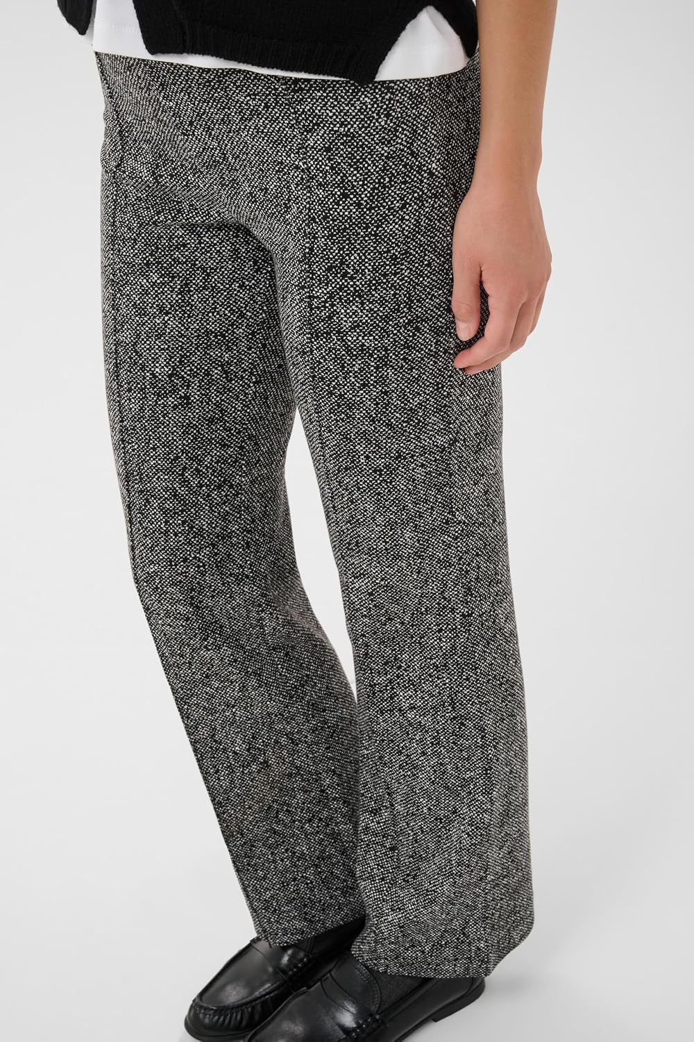 PART TWO Damen Jerseyhose PontasPW Comfort Taile Gerade 34 Salt And Pepper, 34 Salt And Pepper