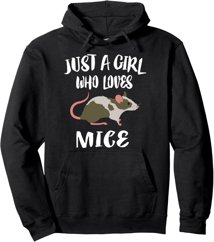 Just A Girl Who Loves Mice Mouse Gift Pullover Hoodie