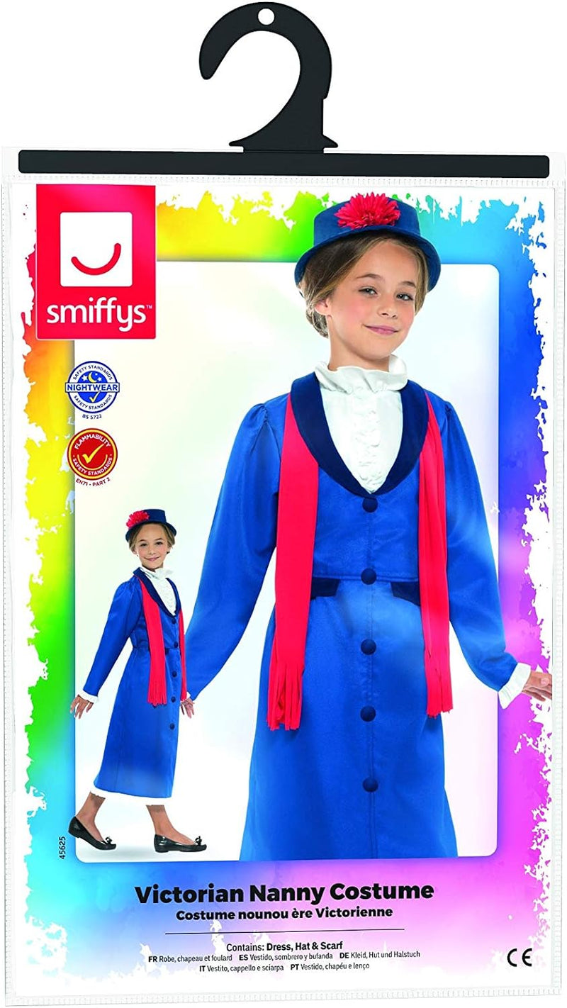 Victorian Nanny Costume (S) Small 4 - 6 Jahre, Small 4 - 6 Jahre