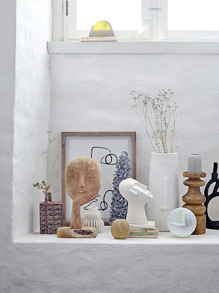 Bloomingville Vase, weiss, Keramik