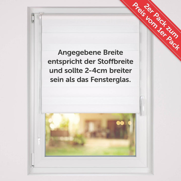 Blumtal Doppelrollo 65 x 130-155cm - Klemmfix Rollo, Rollos für Fenster ohne Bohren, Klemmrollo für