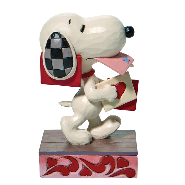 Enesco Jim Shore Peanuts Snoopy Holding Valentines Figur, 11,9 cm, mehrfarbig