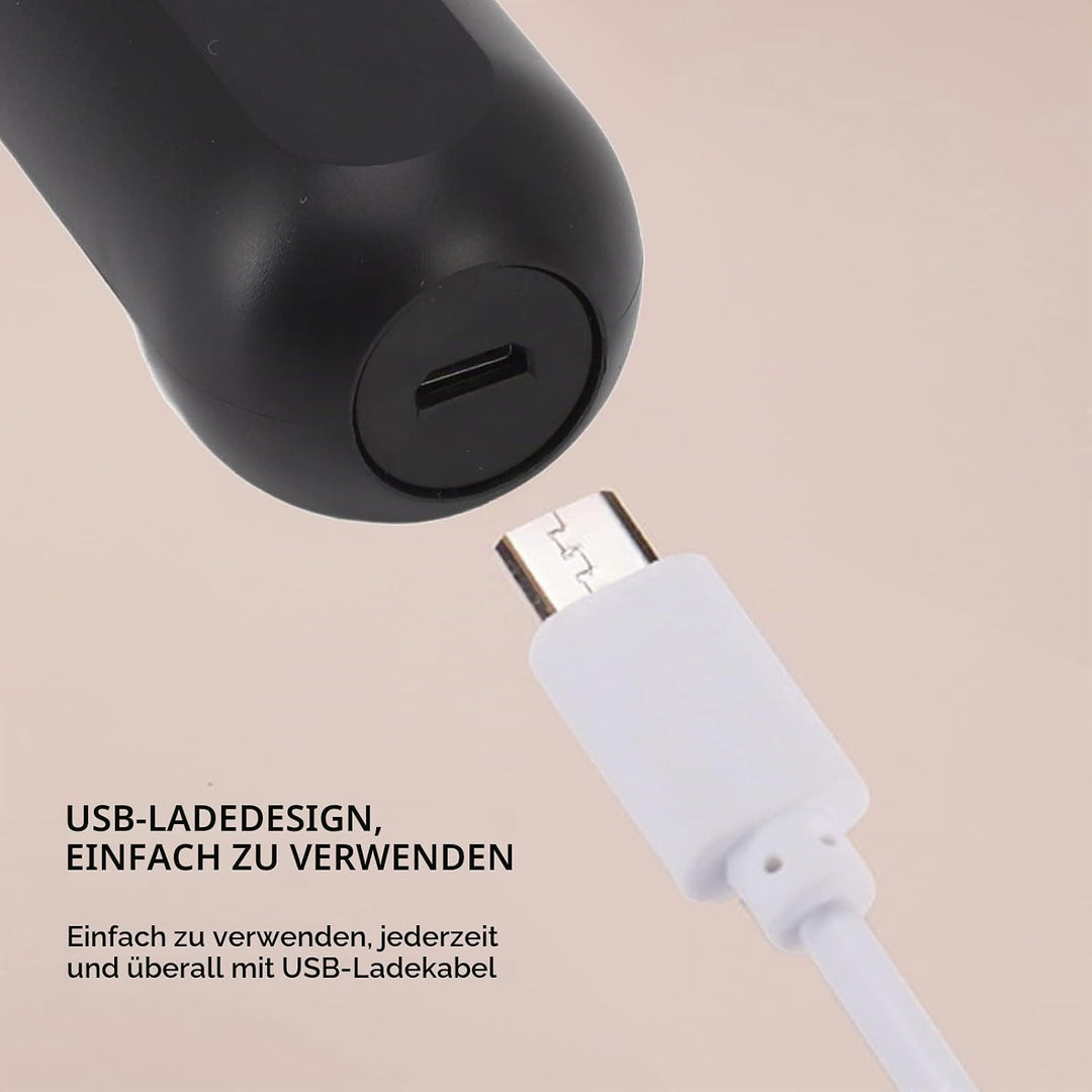 Elektrischer Schneebesen, Kabelloser Handmixer 3 Geschwindigkeiten Zum Backen zu Hause (Schwarz)