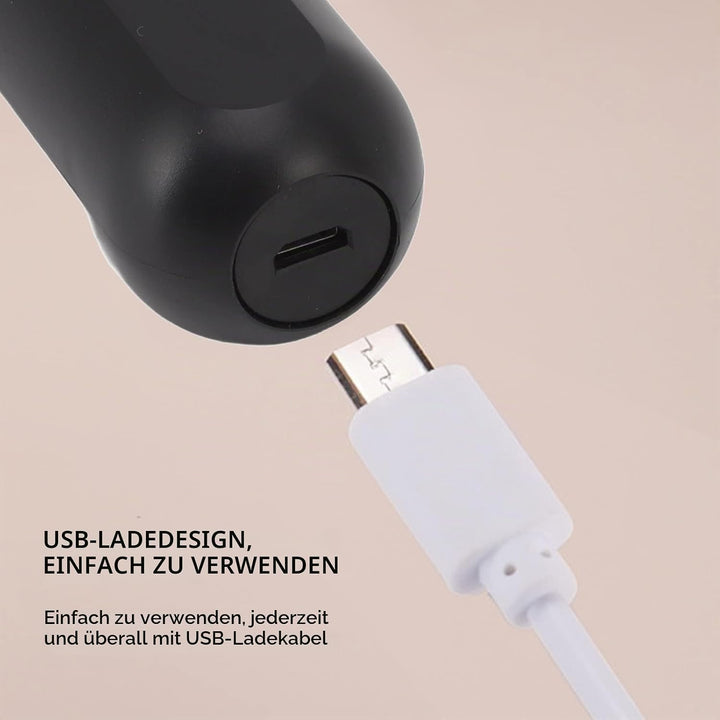 Elektrischer Schneebesen, Kabelloser Handmixer 3 Geschwindigkeiten Zum Backen zu Hause (Schwarz)